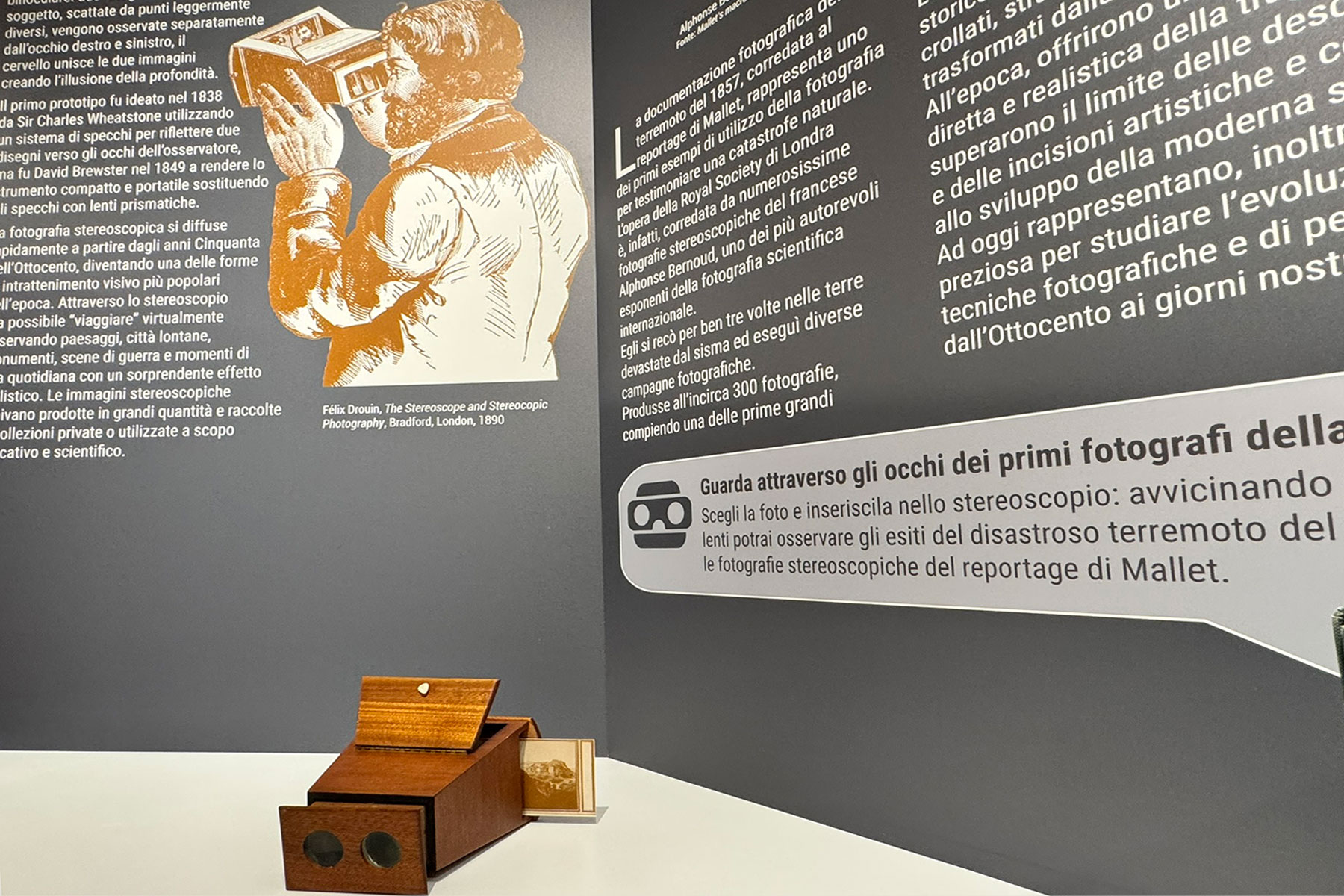 Dettaglio visore stereoscopico